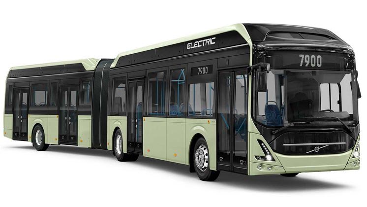 Volvo представила повністю електричний автобус-гармошку