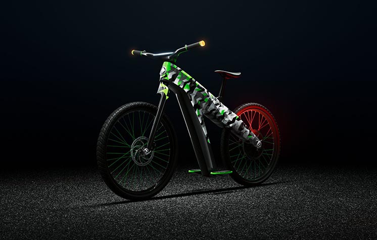 Skoda Klement - незвичайний концепт електровелосипеда без педалей