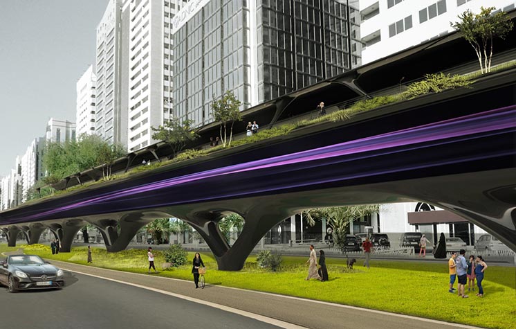 Як тунелі для вакуумних поїздів Hyperloop будуть виглядати в місті