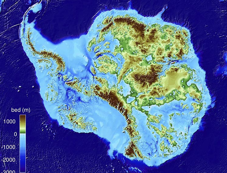 Вчені склали високоточну карту підлідного рельєфу Антарктиди