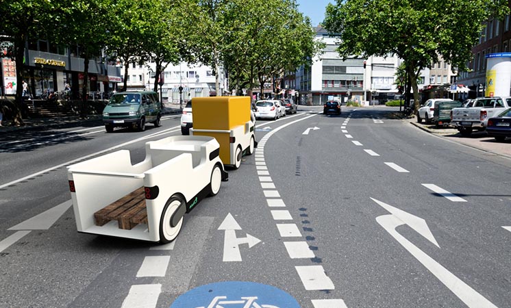 На вулицях Німеччини з'являться безрейкові вантажні міні-робопотяги