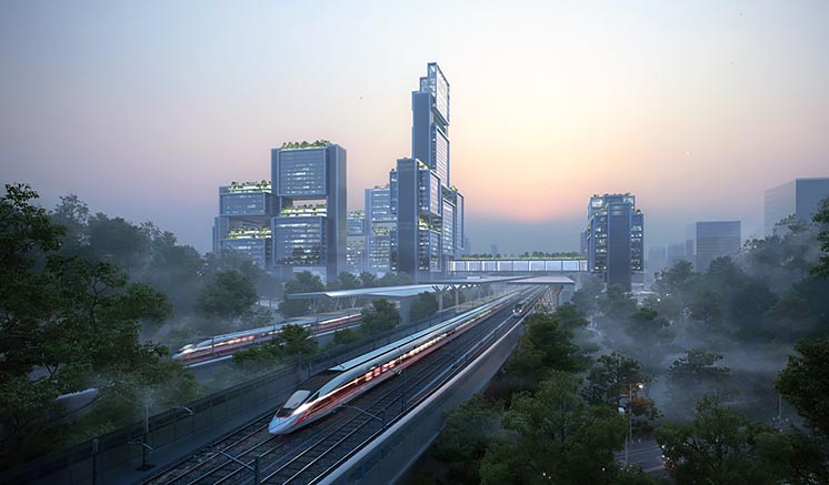 Екобудівництво по-китайськи: в Шеньчжені побудують транспортну розв'язку з озелененими хмарочосами